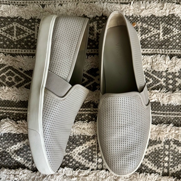 Vince Shoes - Vince. Gray Perforated Slip-On Sneakers Size 10